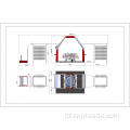 Pesawat Cam Kecepatan Tinggi Six-shuttle Circular Loom